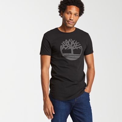 Men's Slim Fit Divided Tree Logo T-Shirt | Timberland CA Store