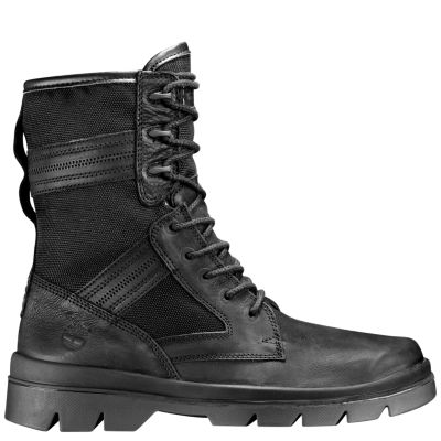 timberland 8 inch boots black