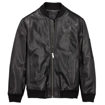 timberland leather bomber
