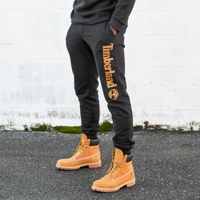 timberland boots and joggers