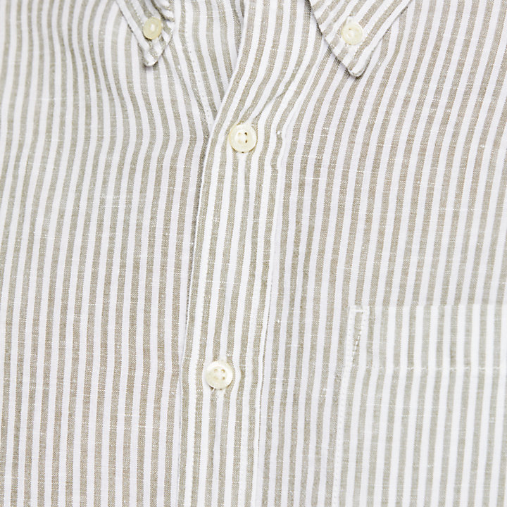 Timberland | Men's Linen Blend Striped Shirt