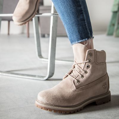 pink suede timberland boots