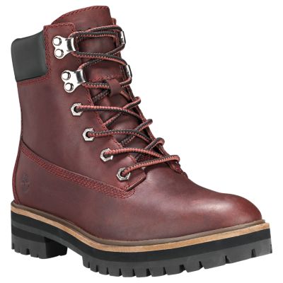 london square 6 inch boot for women in burgundy