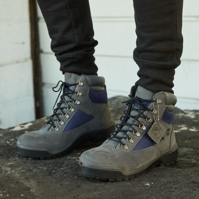 blue timberland field boots