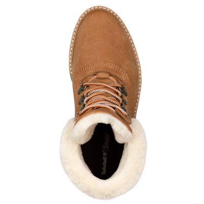 courmayeur valley shearling boot for women in rust