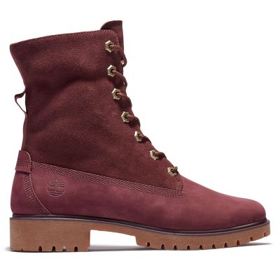 ladies red timberland boots