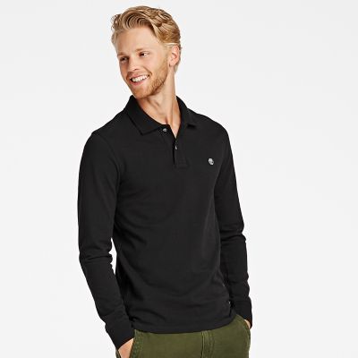 long sleeve polo t shirts with collar