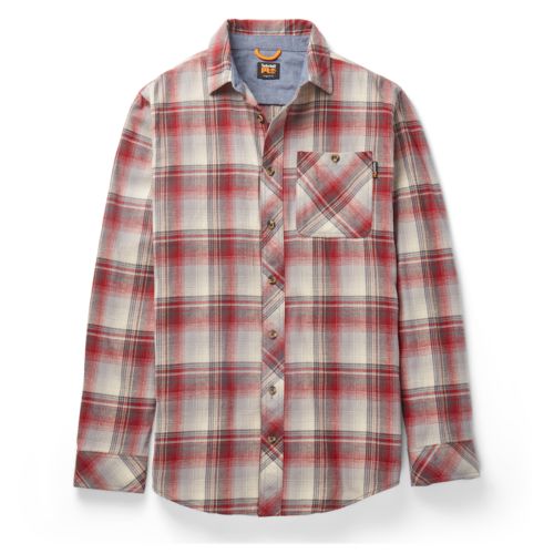 Men's Timberland PRO® Woodfort Mid-Weight Flex Flannel Work Shirt-