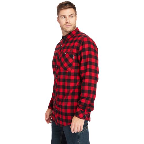 Men's Big & Tall Timberland PRO® Woodfort Mid-Weight Flannel Work Shirt-