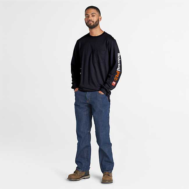 T-Shirt | Timberland Long-Sleeve Timberland Men\'s Flame-Resistant US Core PRO® Cotton