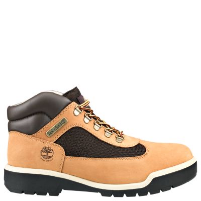 leather timberland field boots