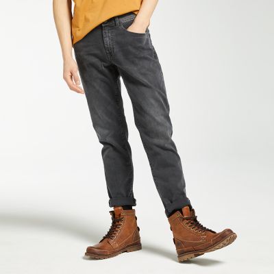 slim fit jeans with timberlands