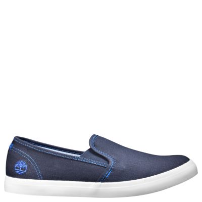 timberland canvas slip on shoes