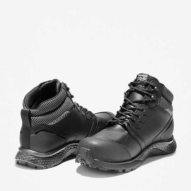 Embossed Leather Safety Shoes MID Cut High Quality Outdoor Style