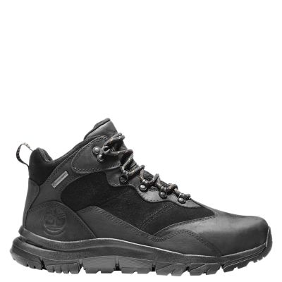 black leather timberland field boots