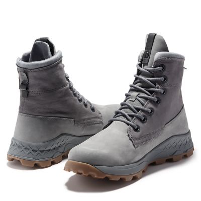 timberland brooklyn side zip boots in grey