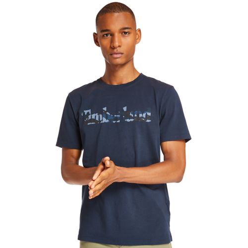 Men's Kennebec River Camo Linear Logo T-Shirt-
