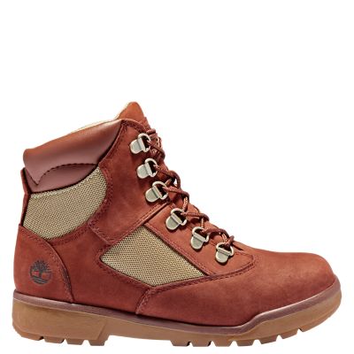 red timberland field boots