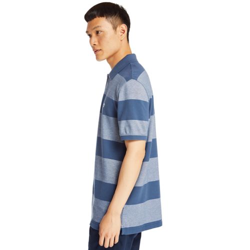Men's Keene River Striped Polo Shirt-