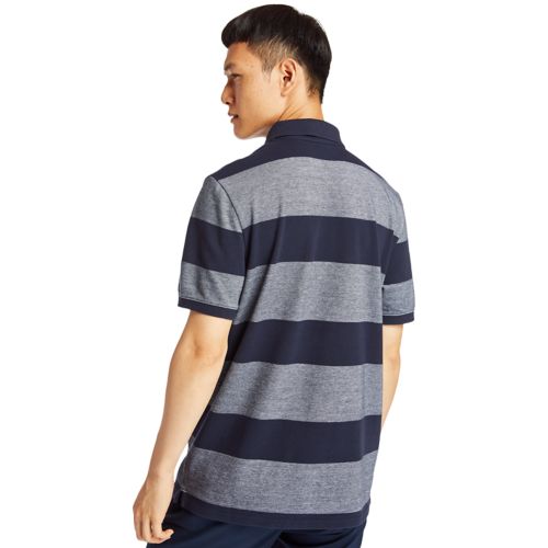 Men's Keene River Striped Polo Shirt-
