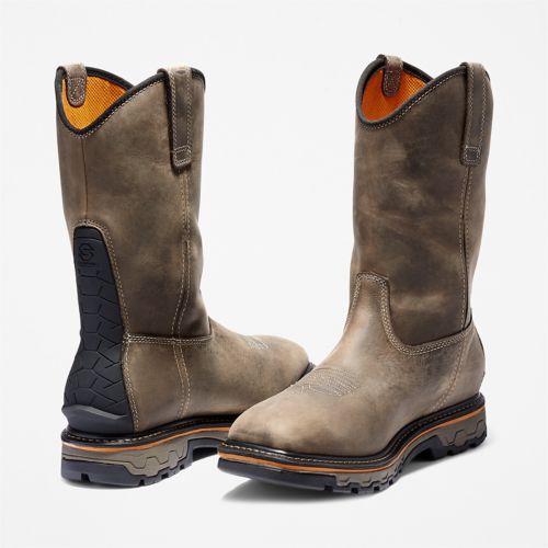Men's Timberland PRO® True Grit Waterproof Soft-Toe Pull-On Boots ...