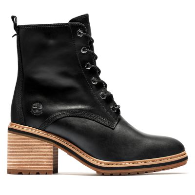 black high heel timberland boots