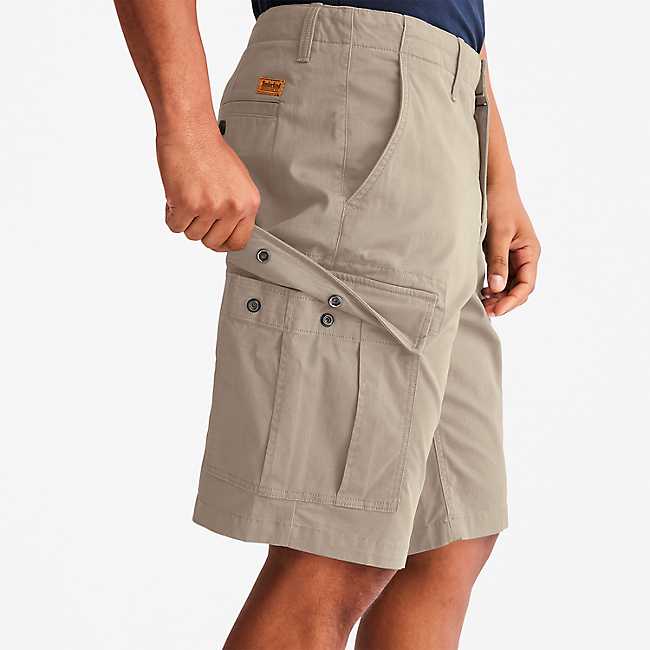 Timberland Men's Outdoor Relaxed Cargo Shorts in Tan, Size: 32
