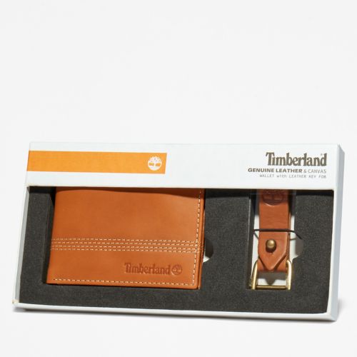 Men's Quad Wallet with Matching Fob Gift Set-