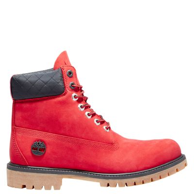red timberlands men's boots
