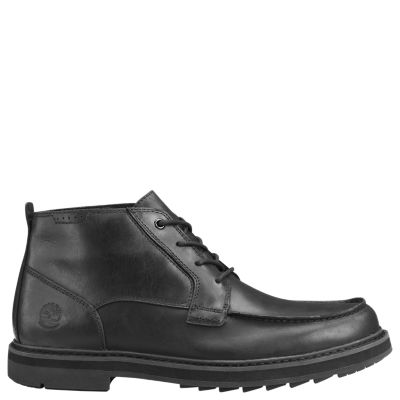 timberland black leather chukka boots