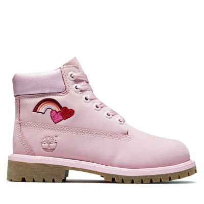 youth pink timberland boots