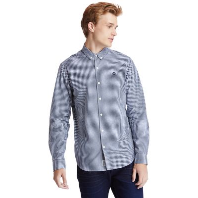 Men's Suncook River Long-Sleeve Poplin Gingham Shirt