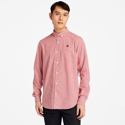 Men's Suncook River Long-Sleeve Poplin Gingham Shirt