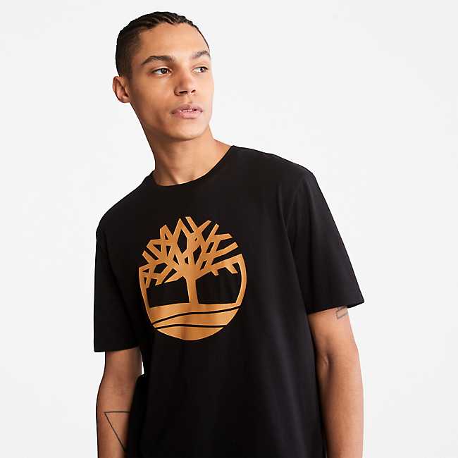 Men\'s US Timberland Kennebec T-Shirt Logo Tree River |