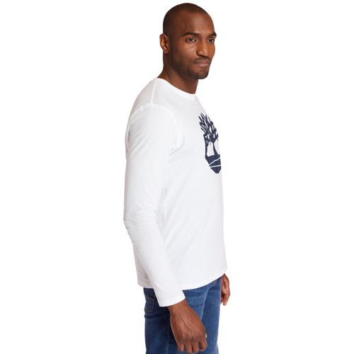 Men's Long Sleeve Tree Logo Ringer T-Shirt-