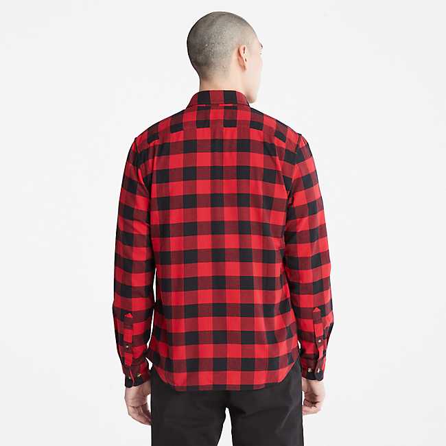 Men's Mascoma River Slim-fit Long Sleeve Check T-Shirt