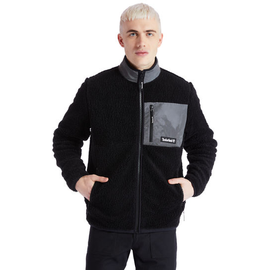 Men's Reflective Faux Shearling Fleece Jacket