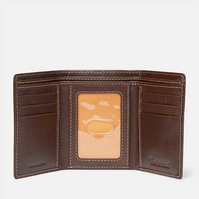 Men's Waxed Leather Tri-Fold Wallet