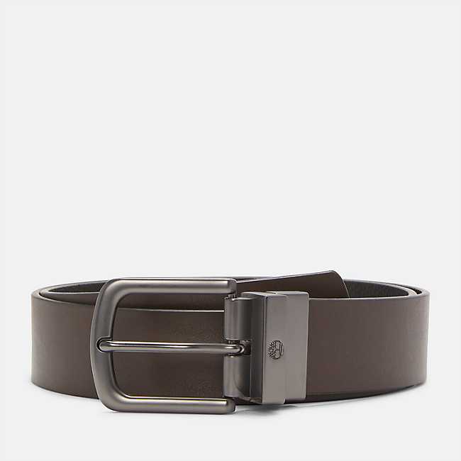 Timberland Men's Classic Leather Belt Reversible From Brown To