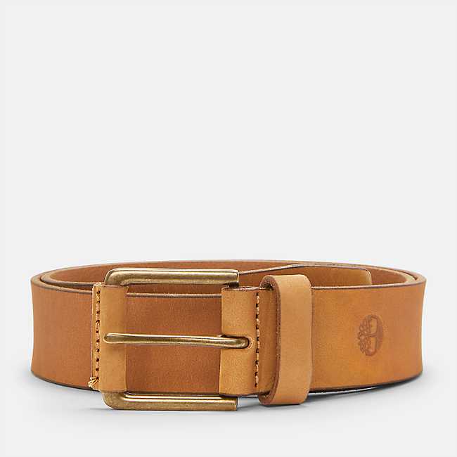 Timberland Men's 40mm Nubuck Wrapped Buckle Belt in Wheat, Size: 40