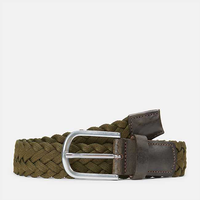 Men's 35mm Braided Belt with Leather Details