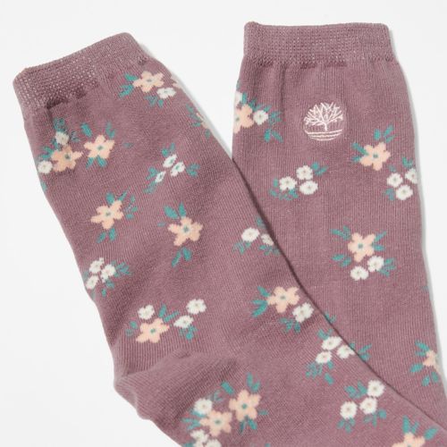 Women's Mini Floral Crew Socks-