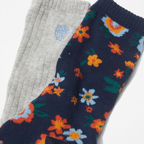 Women's 2-Pack Multi-Floral Crew Socks-
