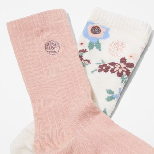 Women's 2-Pack Multi-Floral Crew Socks-
