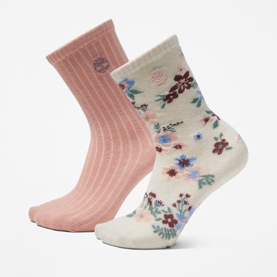 Women's 2-Pack Multi-Floral Crew Socks