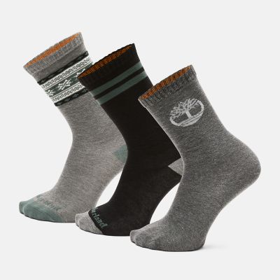 Men's 3-Pack Giftable Festive Crew Socks