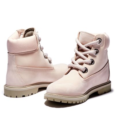 dusty pink timberland boots