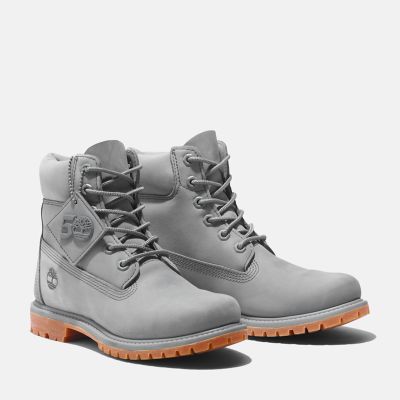 Pink and store grey timberland boots