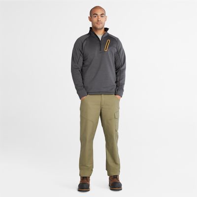 Timberland Pro Men's Reaxion 1/4-Zip Fleece, Navy Heather