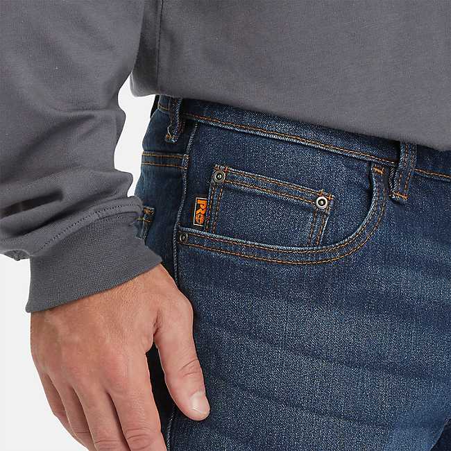 Jean Ballast ajusté à 5 poches en tissu souple pour hommes